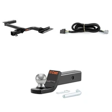 CURT Trailer Hitch Package 2in Receiver, Wiring Harness, 45134 Ball Mount 13143