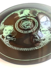 Vintage 1969-70 Cohoes New York Centennial 10" glass plate (pyrex?)