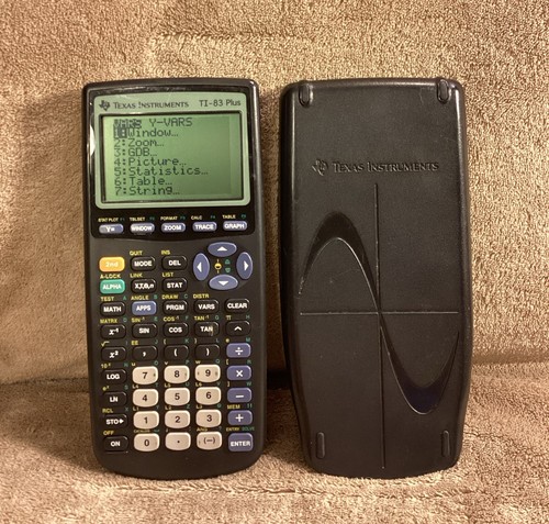 Texas Instruments TI-83 Plus Graphing Calculator W/ Cover WORKS GREAT! - Picture 1 of 7