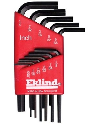 Eklind Tool 10111 Black Mechanical Short Arm Hex Key Set 1/4 in.