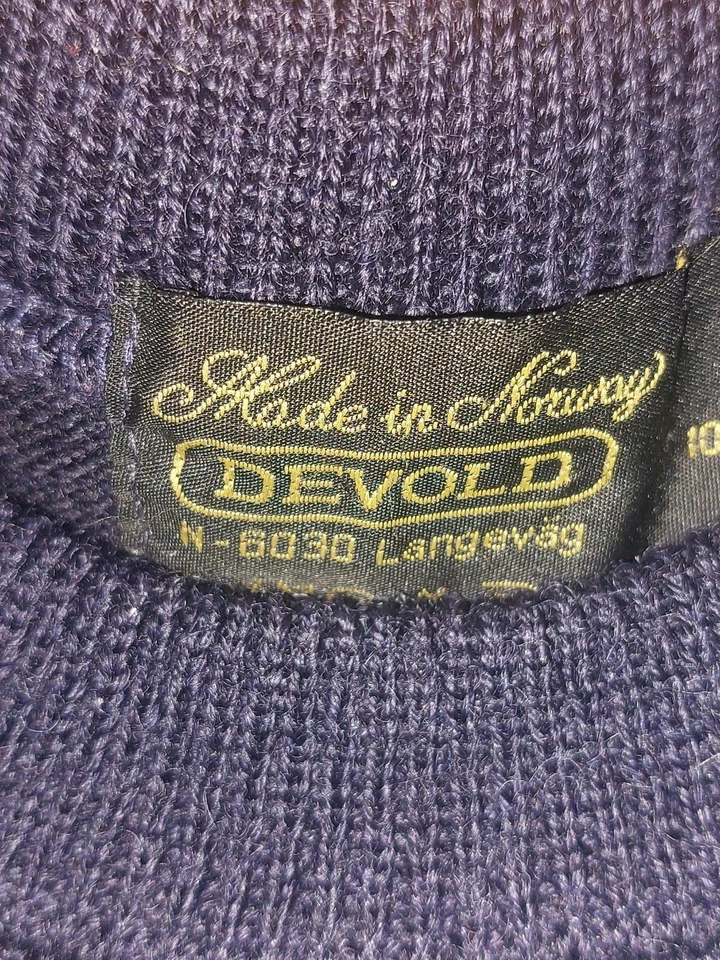 DEVOLD made in Norway  Strick Pullover Gr. XXL 100% Wolle Dunkelblau - Bild 2 von 4