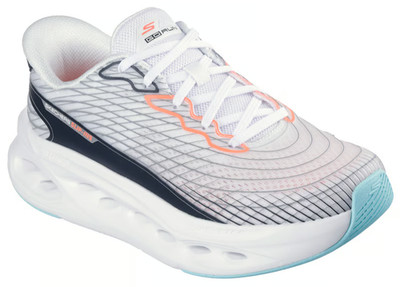 NEW WOMENS SKECHERS SLIP INS MAX CUSHIONING GLIDE STEP White Multi MONOMESH