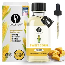 Dolce Flav Natural Sweet Corn Extract &ndash; 2 Ounce Water-Soluble Kosher, 2 Oz.
