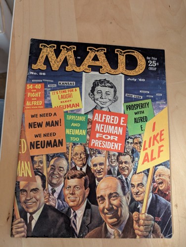 Mad Magazine #56 Juli 1960 Wahljahresausgabe Kelly Freas Kunst 2,5 Klasse