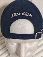 JP Morgan Strap Back Hat/Cap. Rare US Flag Patch Front- Client Gift/Promotional
