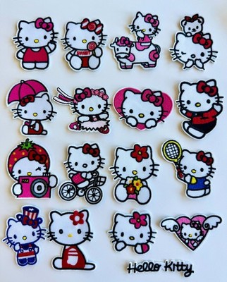 Assorted Sanrio Hello Kitty heart strawberry Embroidered Iron-On Patches