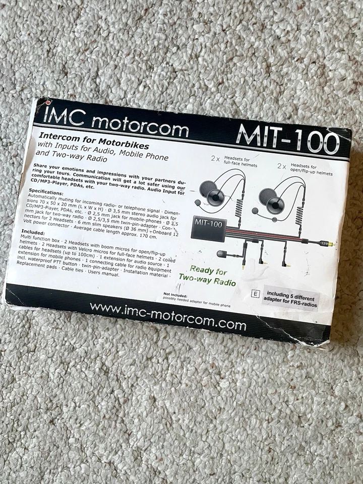 Vtg IMC MIT-100 Motorcycle Intercom Headset 2 Way Radio 6 PIN? For Most Helmets - Image 4 of 4