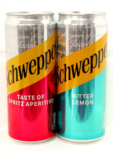SCHWEPPES Empty Soda Cans 330ml Bitter Lemon Spiritz Aperitivo Ukraine 2026
