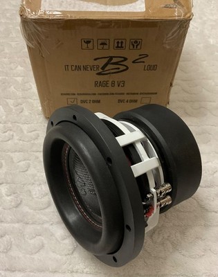 B2 Audio RAGE Series V3 8'' Subwoofer 2 Ohm Dual Voice Coils
