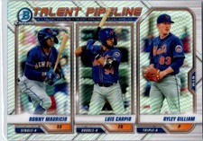 2021 Bowman #TP-NYM Luis Carpio / Ronny Mauricio /Gilliam Chrome Talent Pipeline