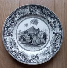 CREIL colonial camel plate brand CREIL hollow