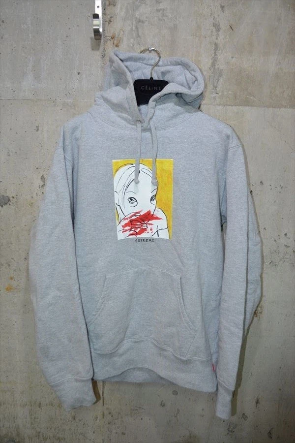 Sweat à capuche Supreme dos brossé M fabriqué au Canada D2898
