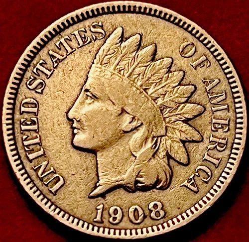 1908 Indian Head Cent- Sharp Feathers & Defined Details-Collector Grade JC563