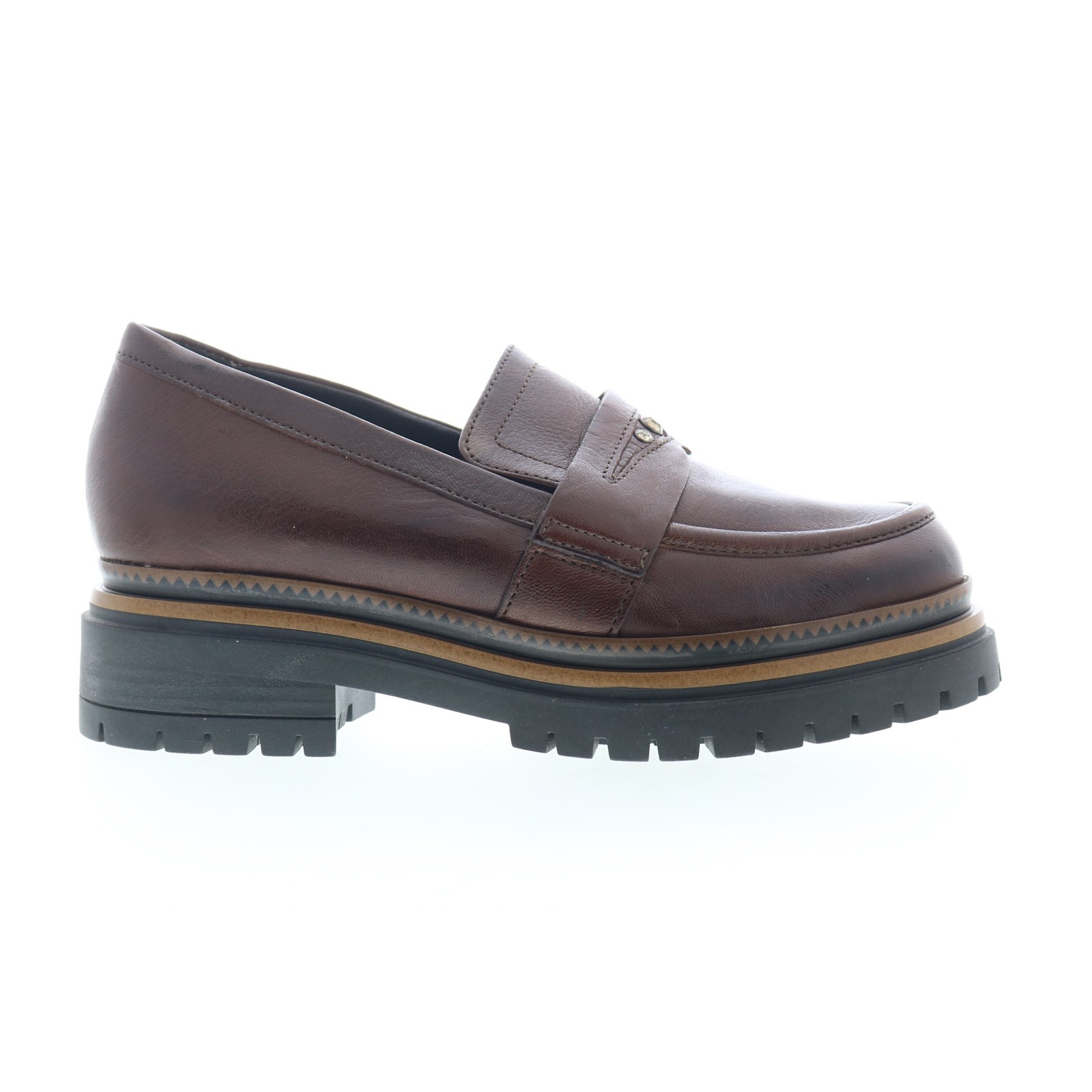 Miz Mooz Damian Womens Brown Leather Loafers & Slip Ons Casual Shoes