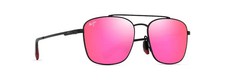 MAUI JIM PIWAI ASIAN FIT MATTE BLACK W/ MAUI SUNRISE LENS - P645-02A
