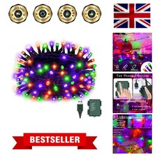 Halloween Lights Outdoor, 5M 50 LED Orange Purple Green Fairy Lights with Timer