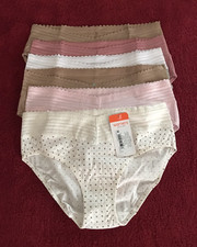 Warners Hipster Panties Underwear Lace Top 6-Pack Women's Sz M Cotton Stretch