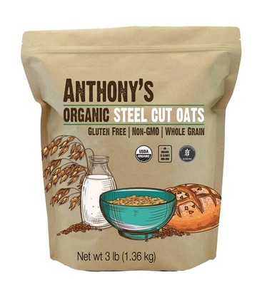 Anthony's Organic Steel Cut Oats, 3 lb, Gluten Free, Non 48 Ounce (Pack of 1) 