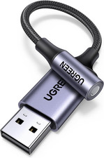 USB to 3.5Mm Jack Audio Adapter Sound Card Support Mic TRRS Headphone DAC 24B...