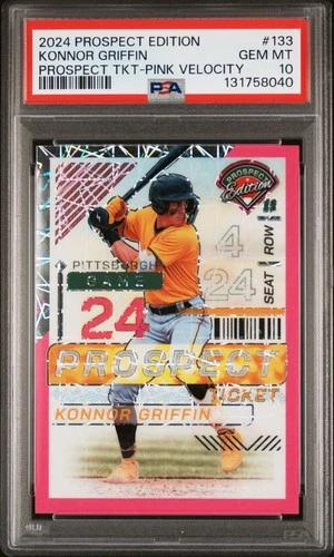 🔥POP1 PSA10 - KONNOR GRIFFIN 2024 Prospect Edition Prospect Card #133