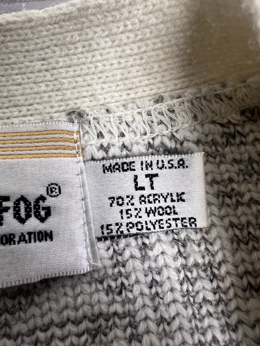 Vintage London Fog Grandpa Sweater EUC Size L Tall 80s 90s Cardigan Wool Blend - 第 5/14 張圖片