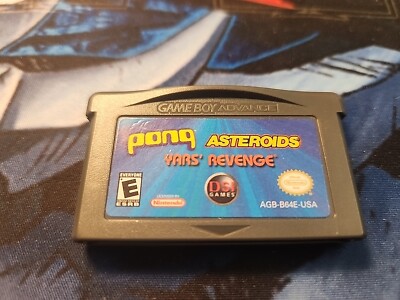 Asteroids/Pong/Yar's Revenge - Nintendo Game Boy Advance Authentic
