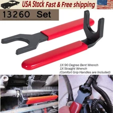 for Cummins ISB & ISX Fuel Line Disconnect Tool Set Bent & Straight Wrench 13260