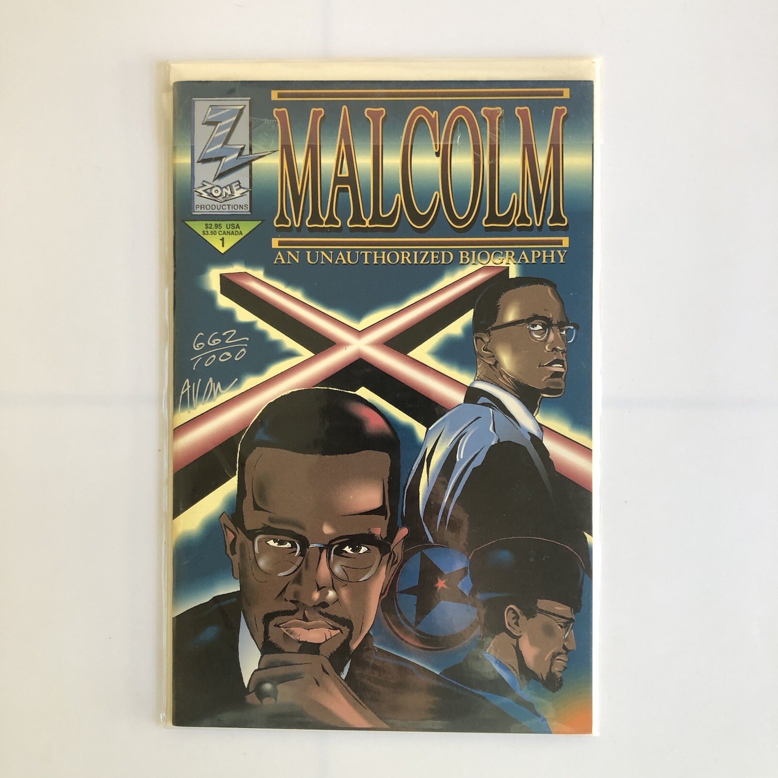 SIGNED NUMBERED 662/1000 Malcolm X #1 An Unauthorized Biography