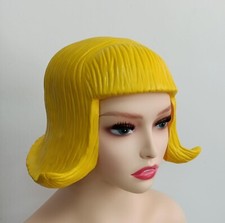 Colored Fake Wig Bob-Style Latex - Cosplay Decoration Props Headwear