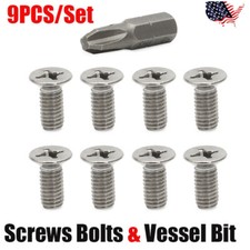 304 Brake Disc Rotor Retaining Screws + Free Vessel JIS Bit For Hyundai Kia US