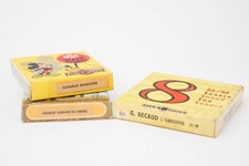 Set di 3 pellicole Super 8 in bianco e nero. Cartoni animati / fumetti / musica