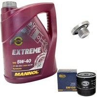 MotoröL ÖLfilter SM105 5W40 5 Liter + ÖLablassschraube FüR Opel Astra Corsa