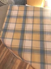 Custom-made w/Longaberger CORNFLOWER PLAID fabric TABLE RUNNER diff length/width