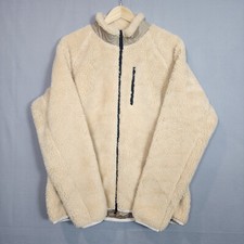 Everlane ReNew Sherpa Full Zip Jacket Mock Neck Beige Pockets Men's Sz L NWOT