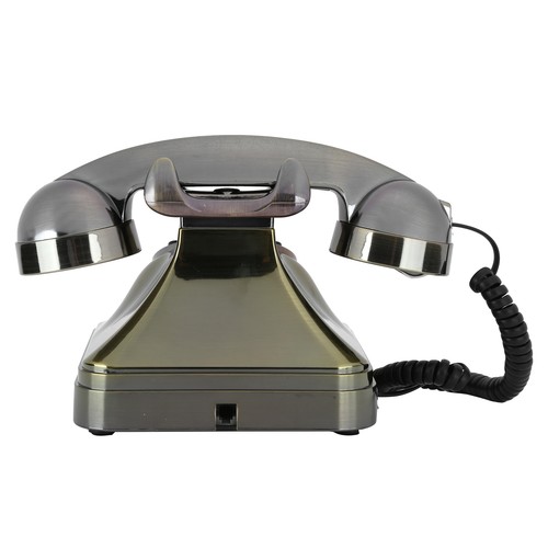 Vintage Landline Phone/Retro Corded Telephone Classic Antique Bronze Phone With - Photo 10 sur 12