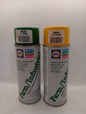 New Old Stock NAPA John Deere Spray Paint 2 Cans J.D. Green, J.D. Yellow.