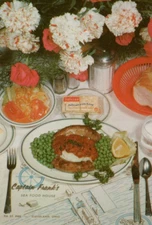 Cap'n Frank Sea Food House Restaurant Cleveland Ohio Postcard Salerno 1959