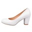 thumbnail 11 - Womens High Heels Formal Office OL Pumps Round Toe Mary Janes Work Shoes Slip On