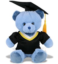 PLUSH GRADUATION - SUPER-SOFT PLUSH - BABY BLUE BEAR 8"