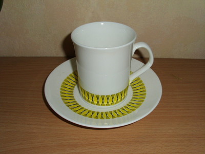 Calypso Elizabethan Fine Bone China Taylor & Kent gelb 1 Tasse und 1 Untertasse