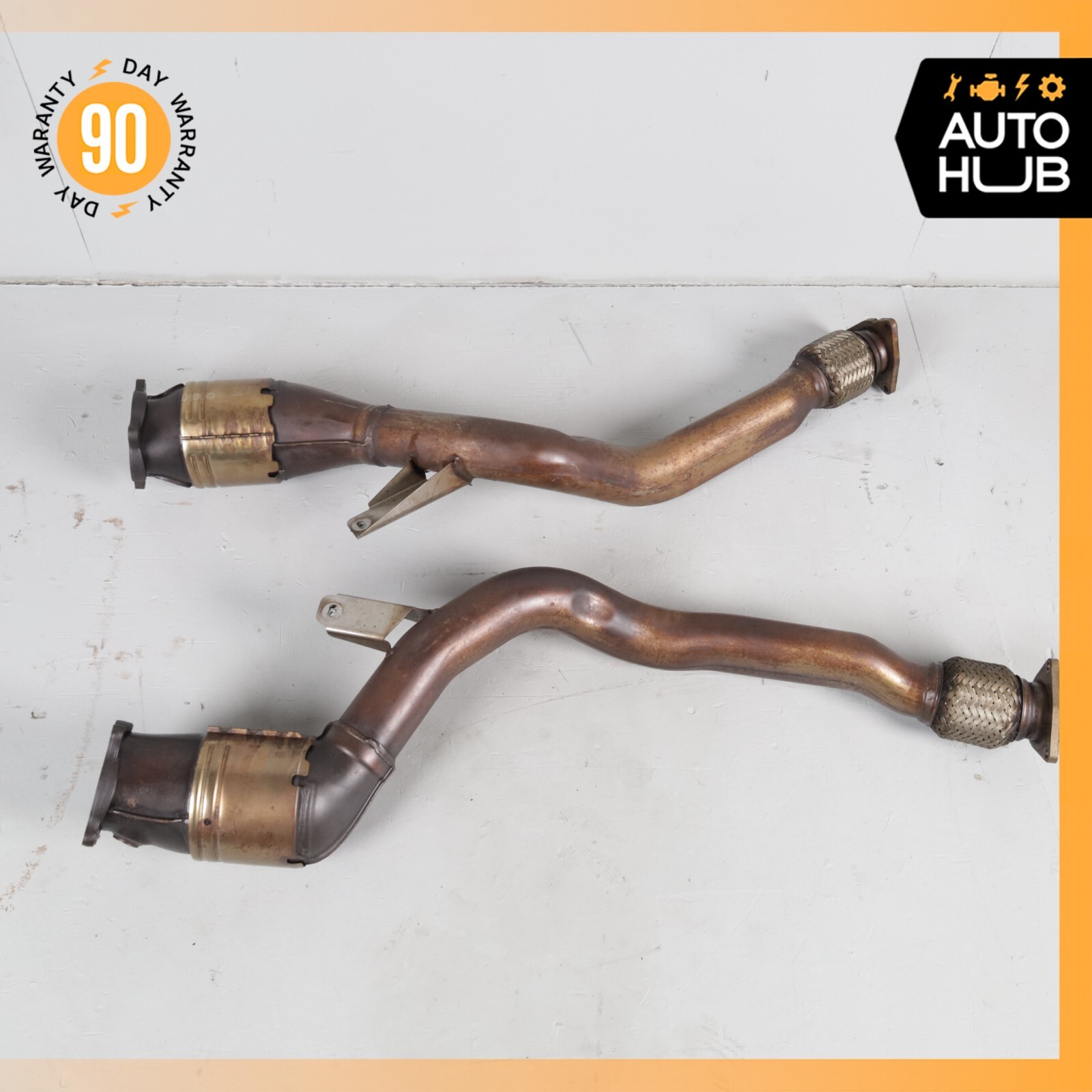 03-13 Bentley Continental GTC GT Exhaust Downpipe Left & Right Side Set OEM 62k