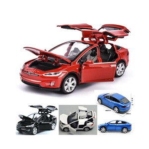 Details About Tesla Model X 90d Suv 132 Diecast Model Car Soundlight Pull Back Cars Toy Uk