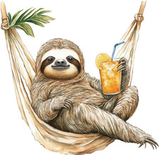 Wall decal sticker sloth wall sticker 18 x 18 cm large