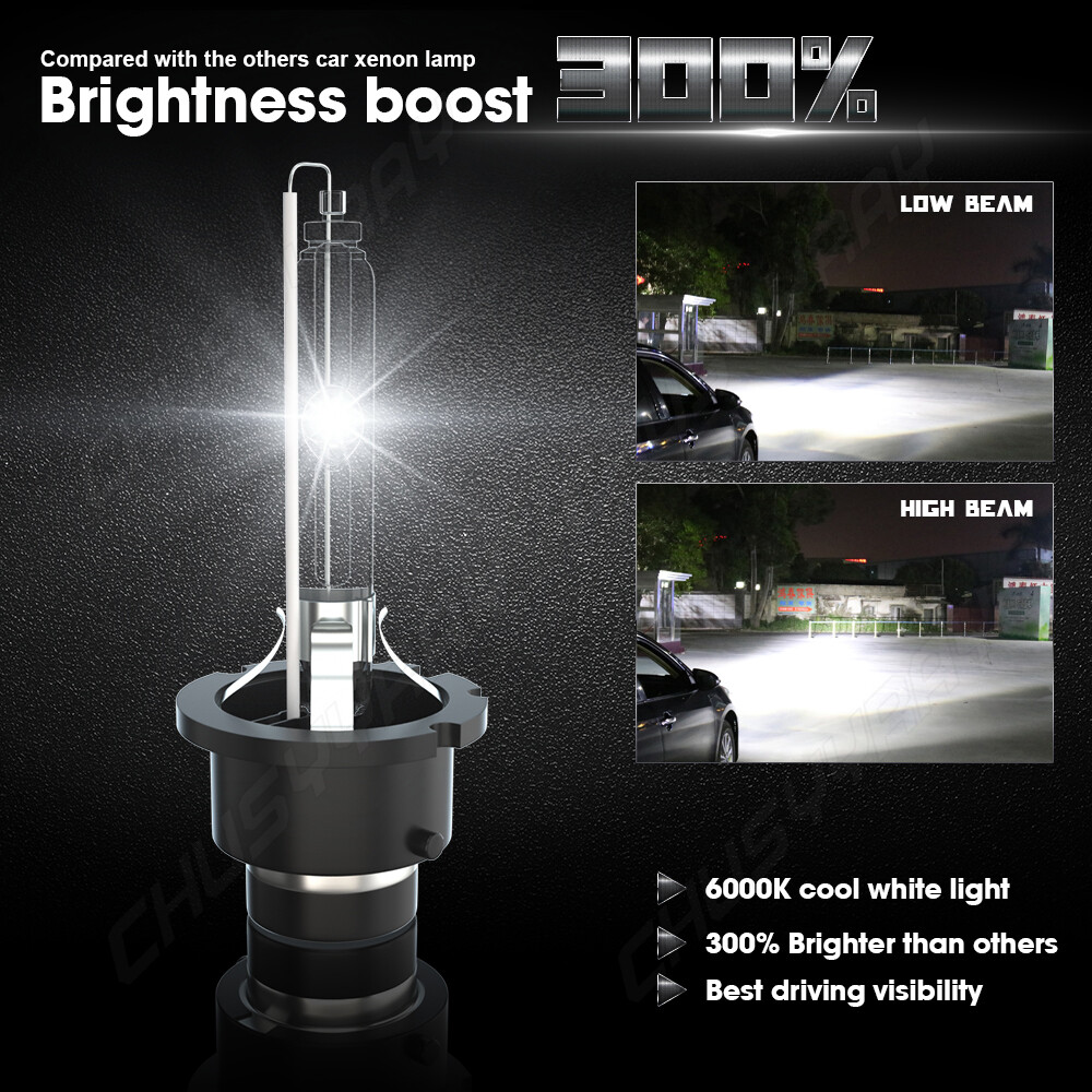 Pair Of OE HID Headlight Bulbs For 2006-2008 Infiniti G35 – Direct Fit Low & High Beam, 5000K Cold White
