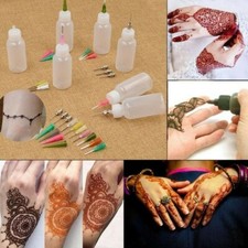 DIY Henna Kit Applicator Bottle Paste Tattoo Body Art Nozzle Drawing Tool Modern