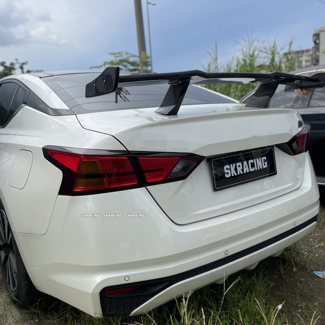 Universal Rear Trunk Spoiler Real Carbon Fiber Racing Wing Fit For ...