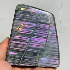 746g Natural Purple Flash Labradorite Freeform Crystal Display Specimen Healing