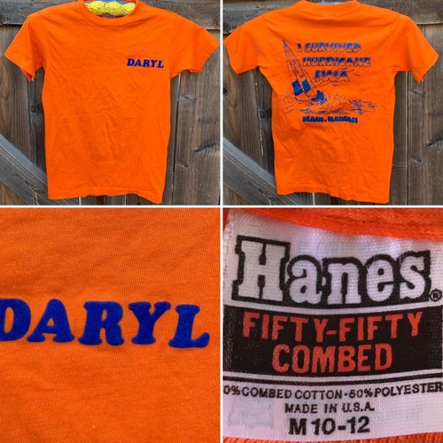 Vintage I Survived Hurricane IWA Maui, Hawaii T-Shirt Daryl Kids Size M - Picture 5 of 12