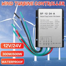 12/24V 300W/600W Waterproof Wind Turbine Generator Charge Controller Regulator