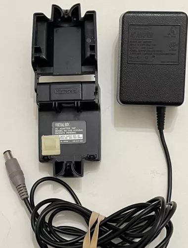 Nintendo Virtual Boy AC Adapter Tap (VUE-011) & AC Adapter Power Cord - Tested